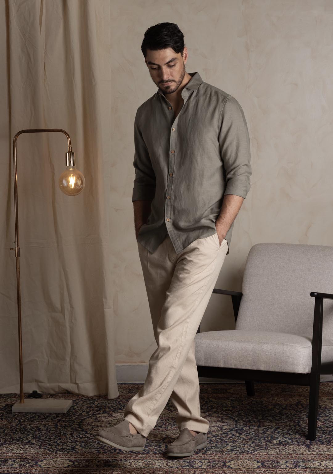 Hemp Shirt in Sage Green