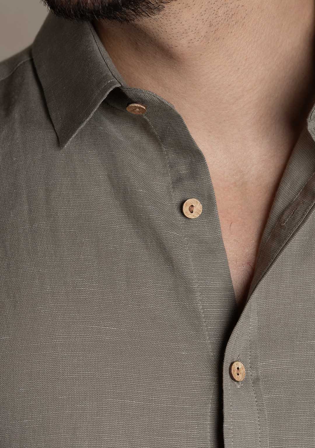 Hemp Shirt in Sage Green