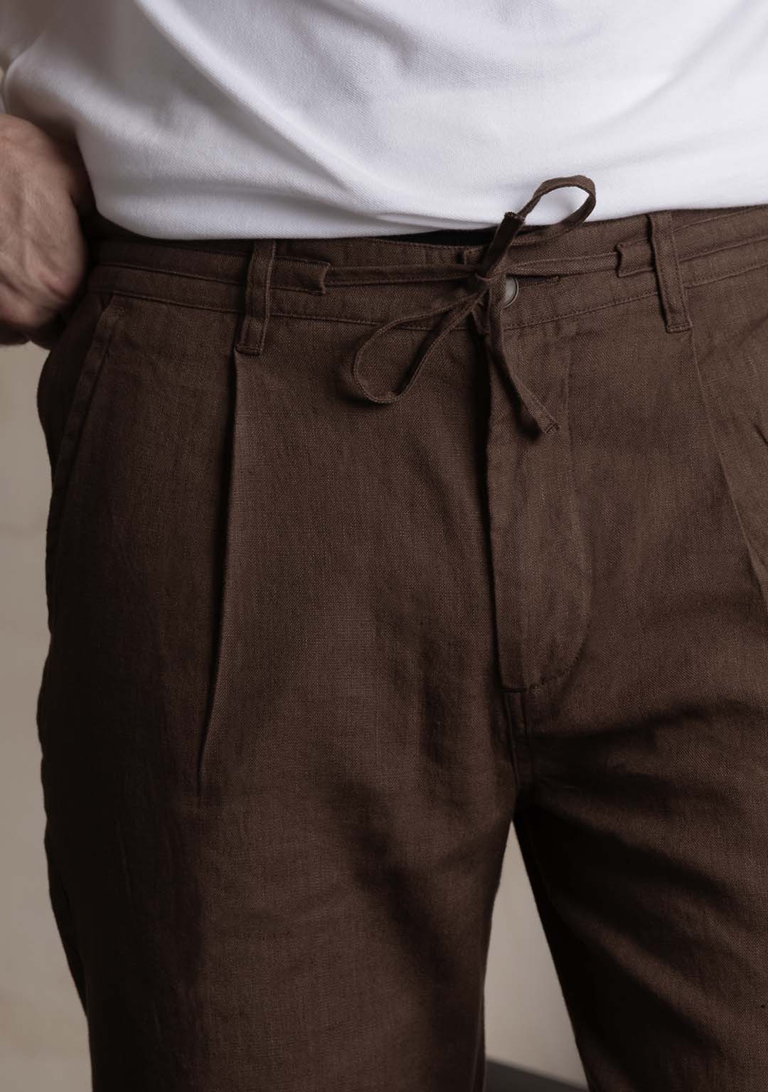 Hemp Trousers in Bitter Chocolate  