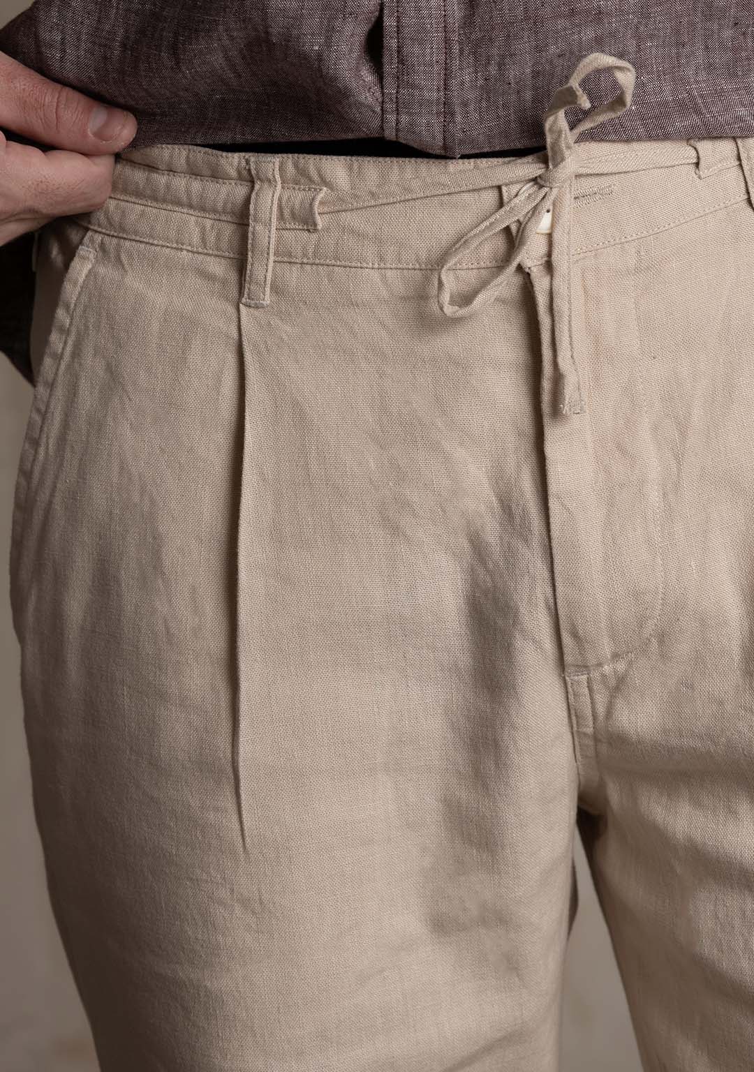 Hemp Trousers in Butter Cream 