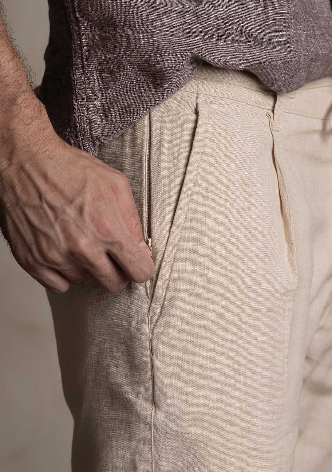 Hemp Trousers in Butter Cream 