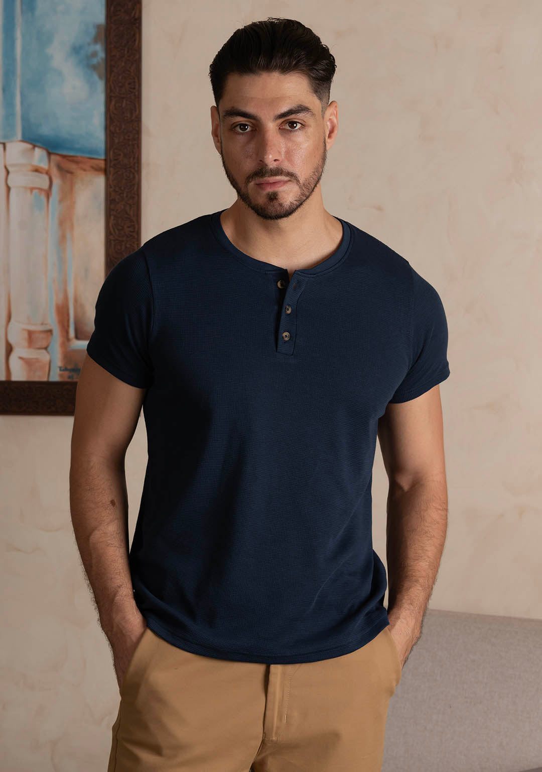 Henley in Déja Vu Blue