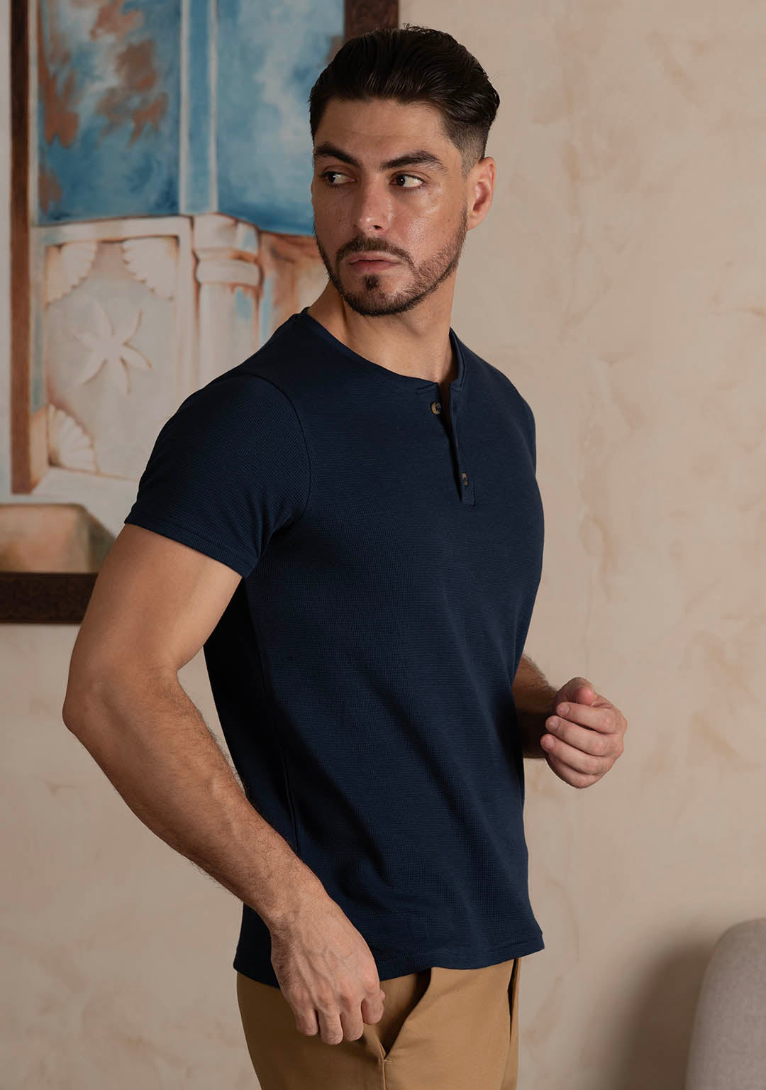 Henley in Déja Vu Blue