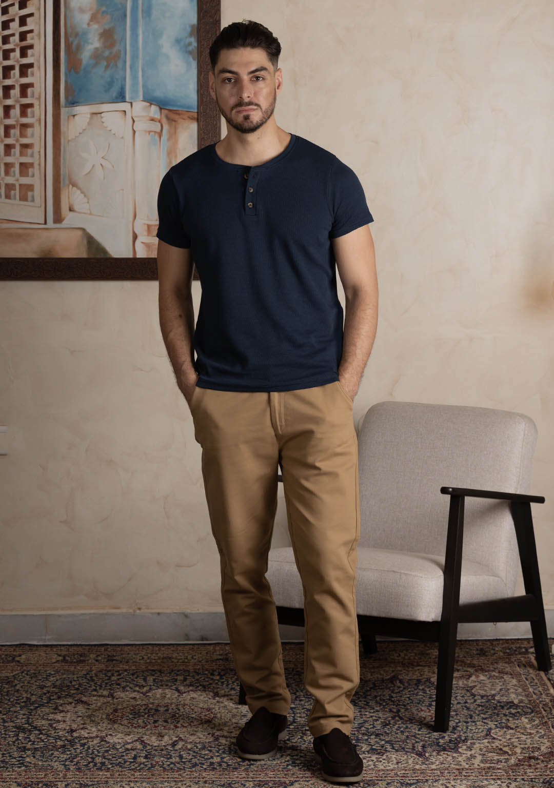 Henley in Déja Vu Blue