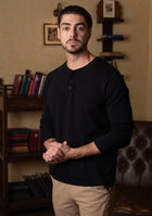 Henley Full Sleeves in Black