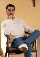 Henley Full Sleeves in Ecru