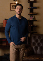 Henley Full Sleeves in Sailor Blue