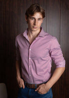 Striped Shirt in Deep Cherry
