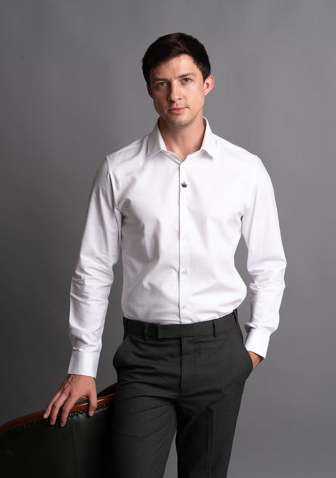 Dressing White Shirt Black Tie Gray Stock Photo 170958053 | Shutterstock