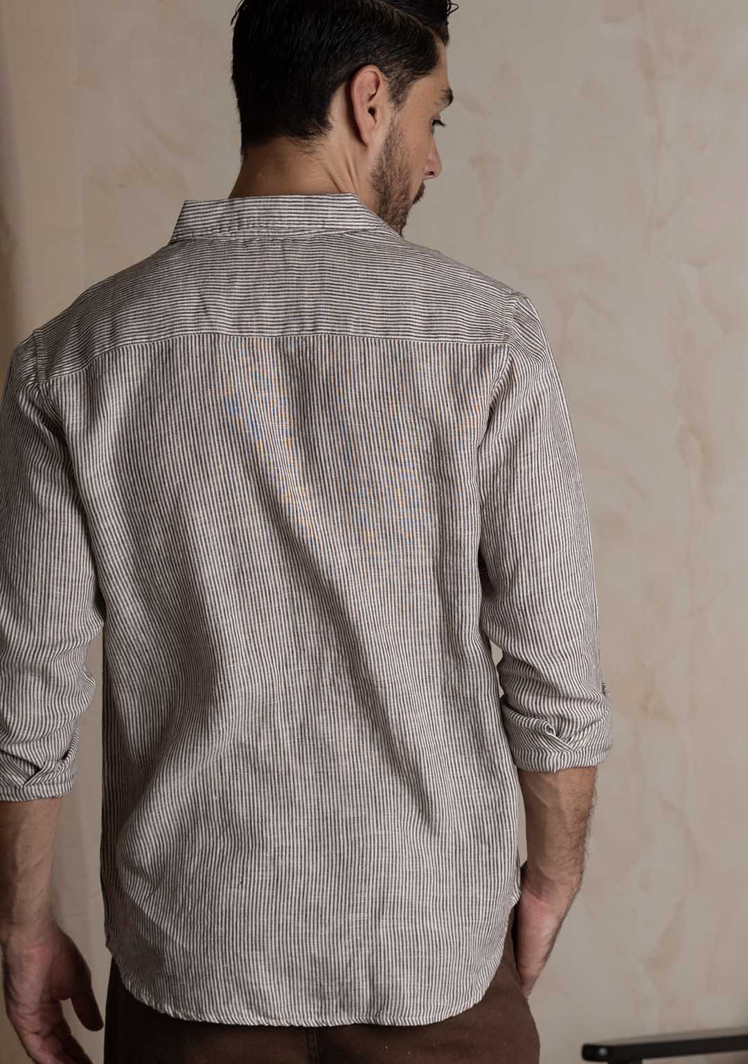 Linen Shirt in Classic Stripes
