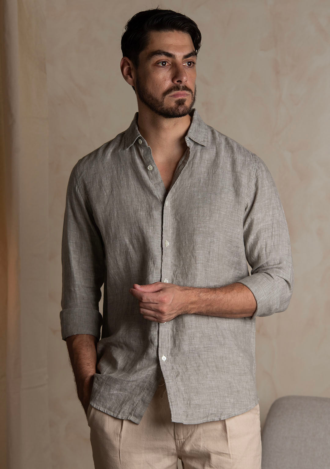 Linen Shirt in Sage
