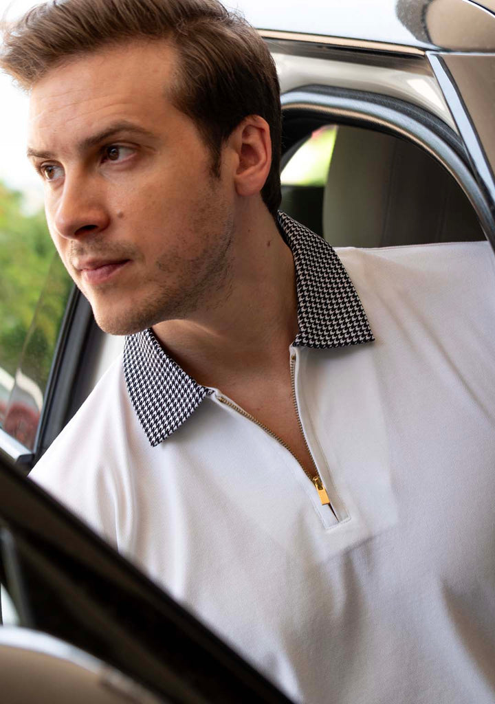 Luxury Polo in  Houndstooth
