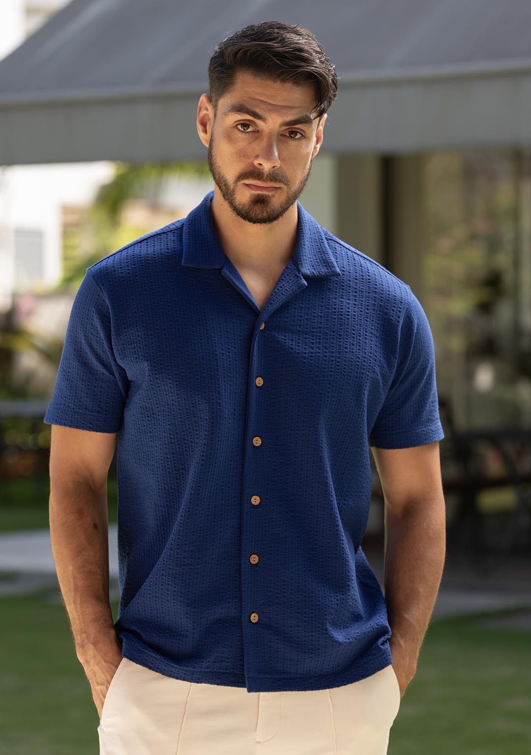 Cuban Shirt in Classic Blue - Aristobrat