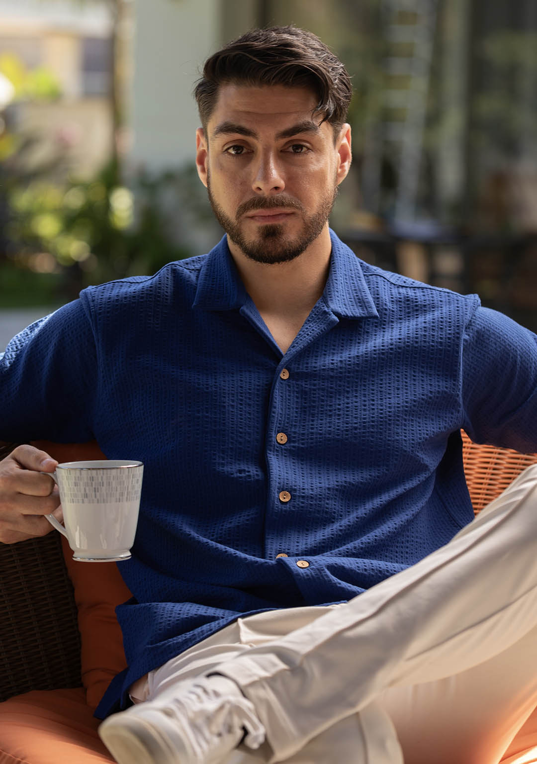Cuban Shirt in Classic Blue - Aristobrat