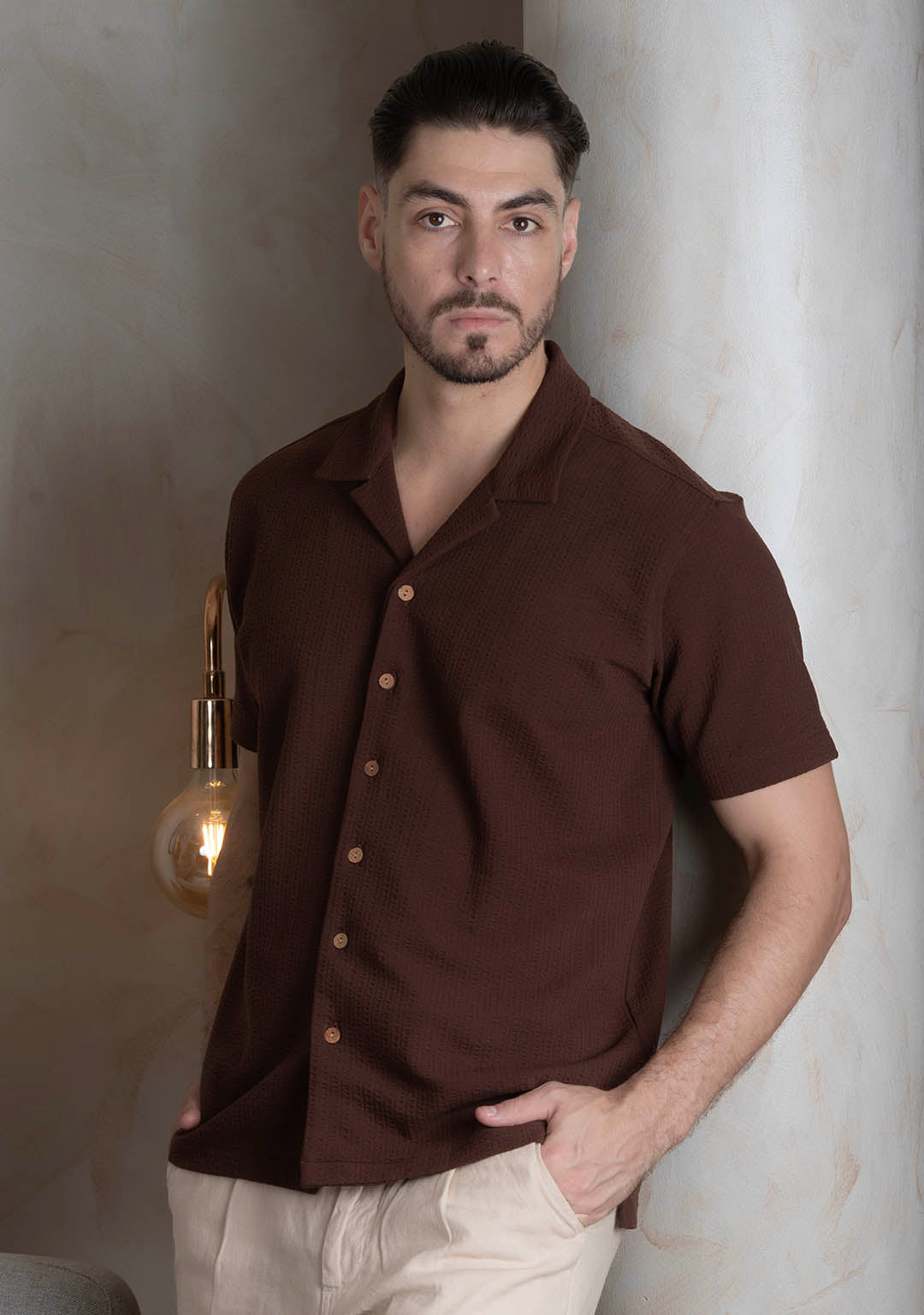 Nimbus Cuban Shirt in Dark Chocolate