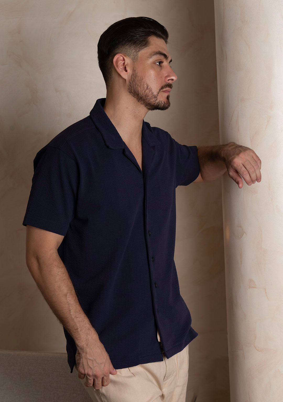 Nimbus Cuban Shirt in Midnight Navy