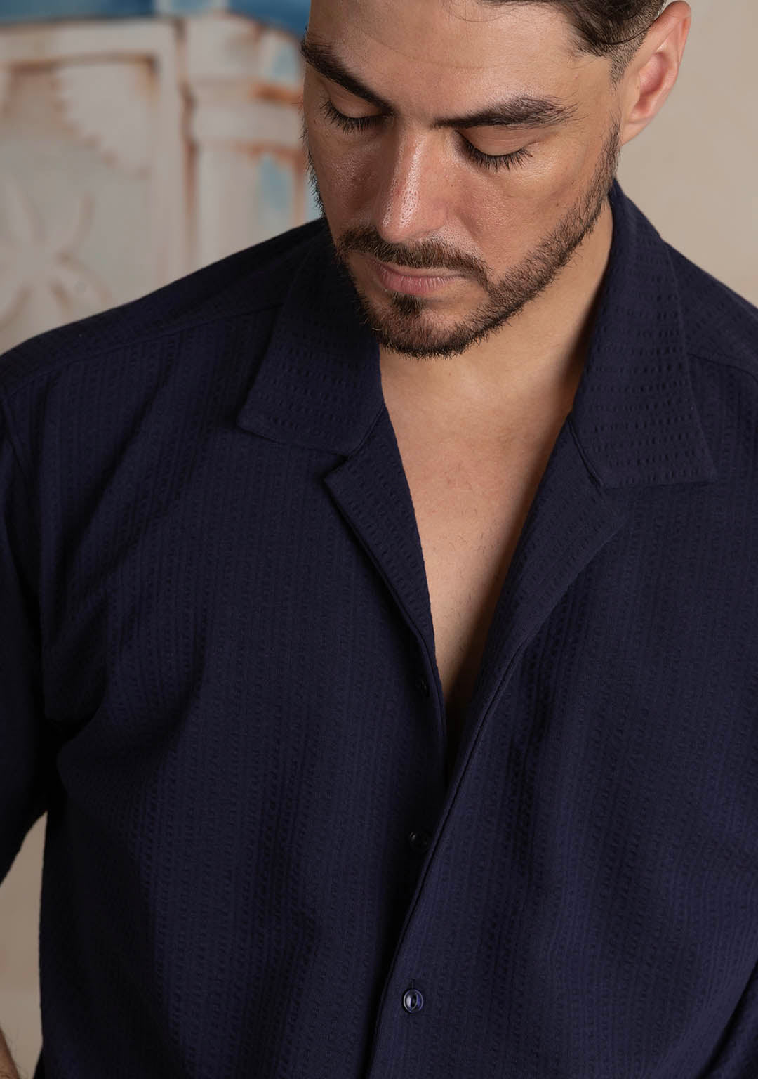Nimbus Cuban Shirt in Midnight Navy