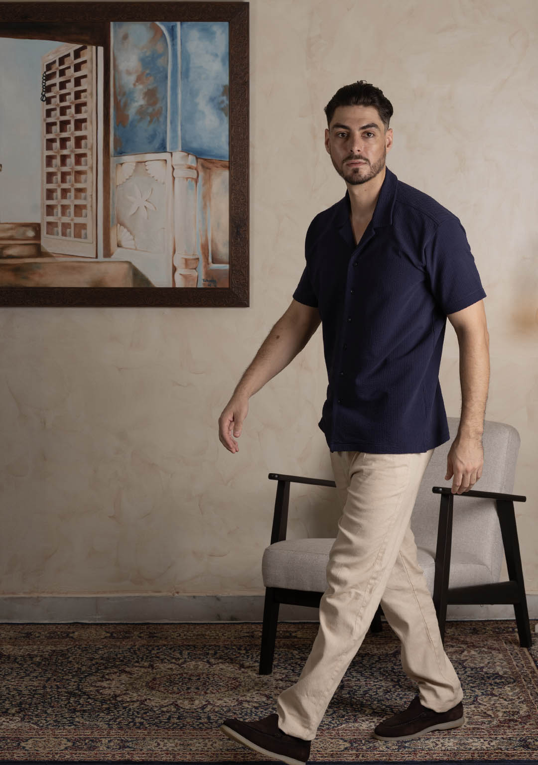 Nimbus Cuban Shirt in Midnight Navy