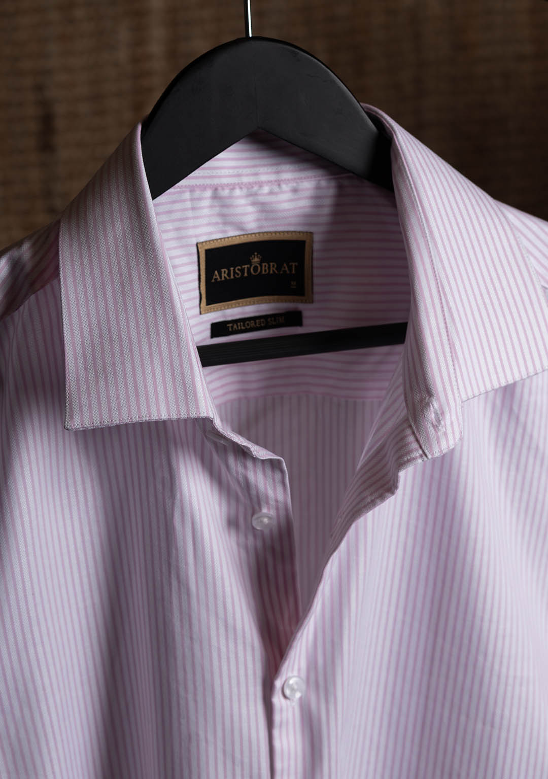 Pencil Striped Shirt in Seashell Pink