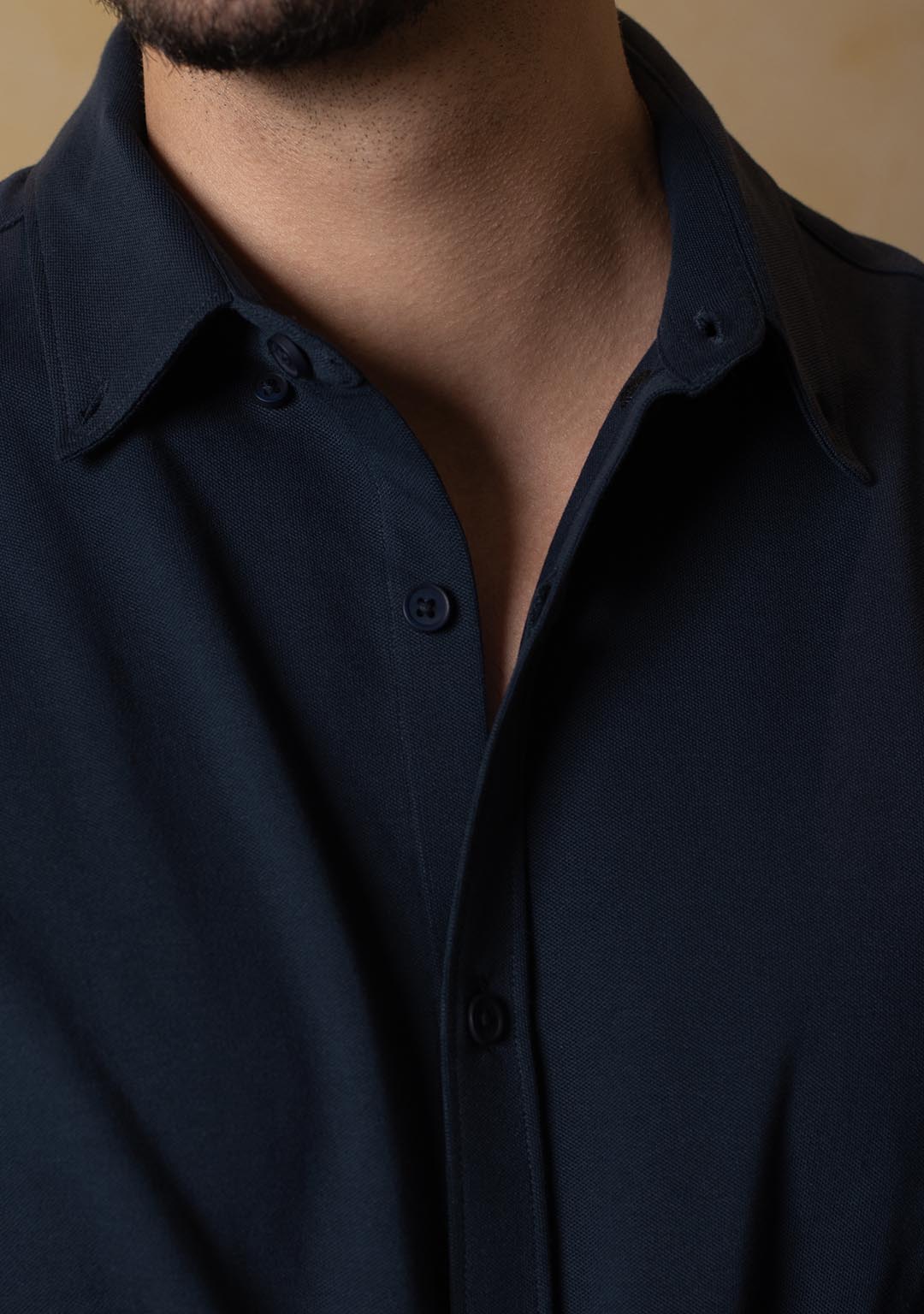 Piqué Shirt in Déja Vu Blue