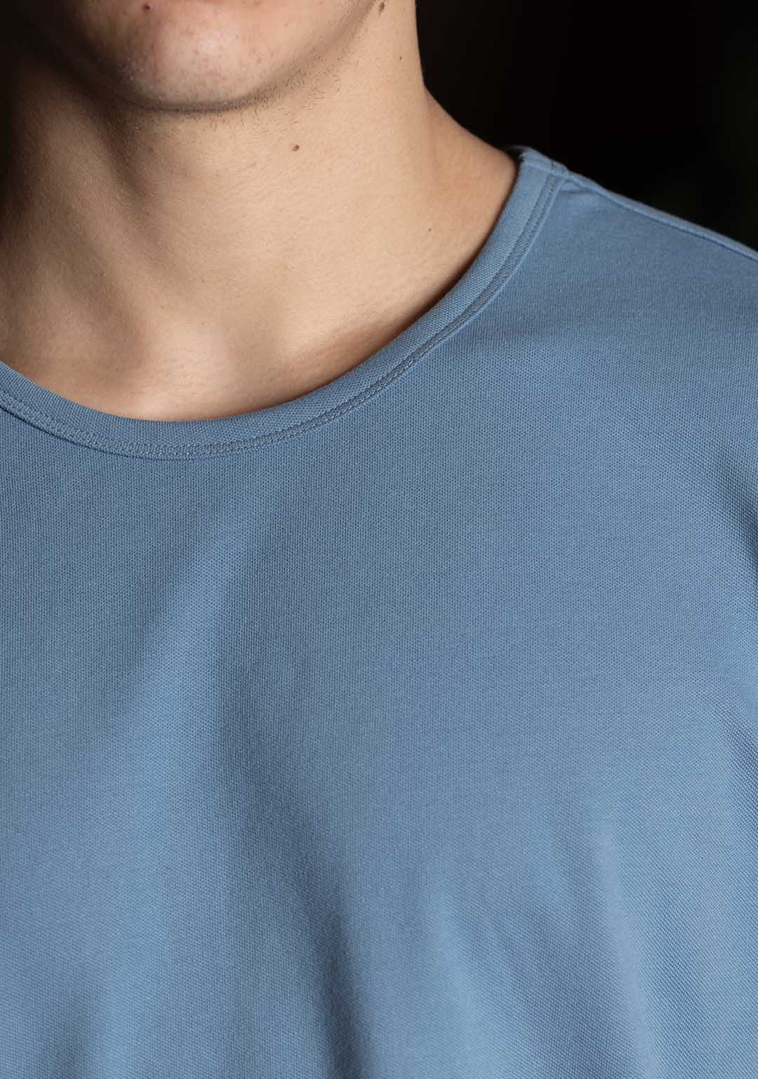 Piqué T-Shirt in Blue Marine