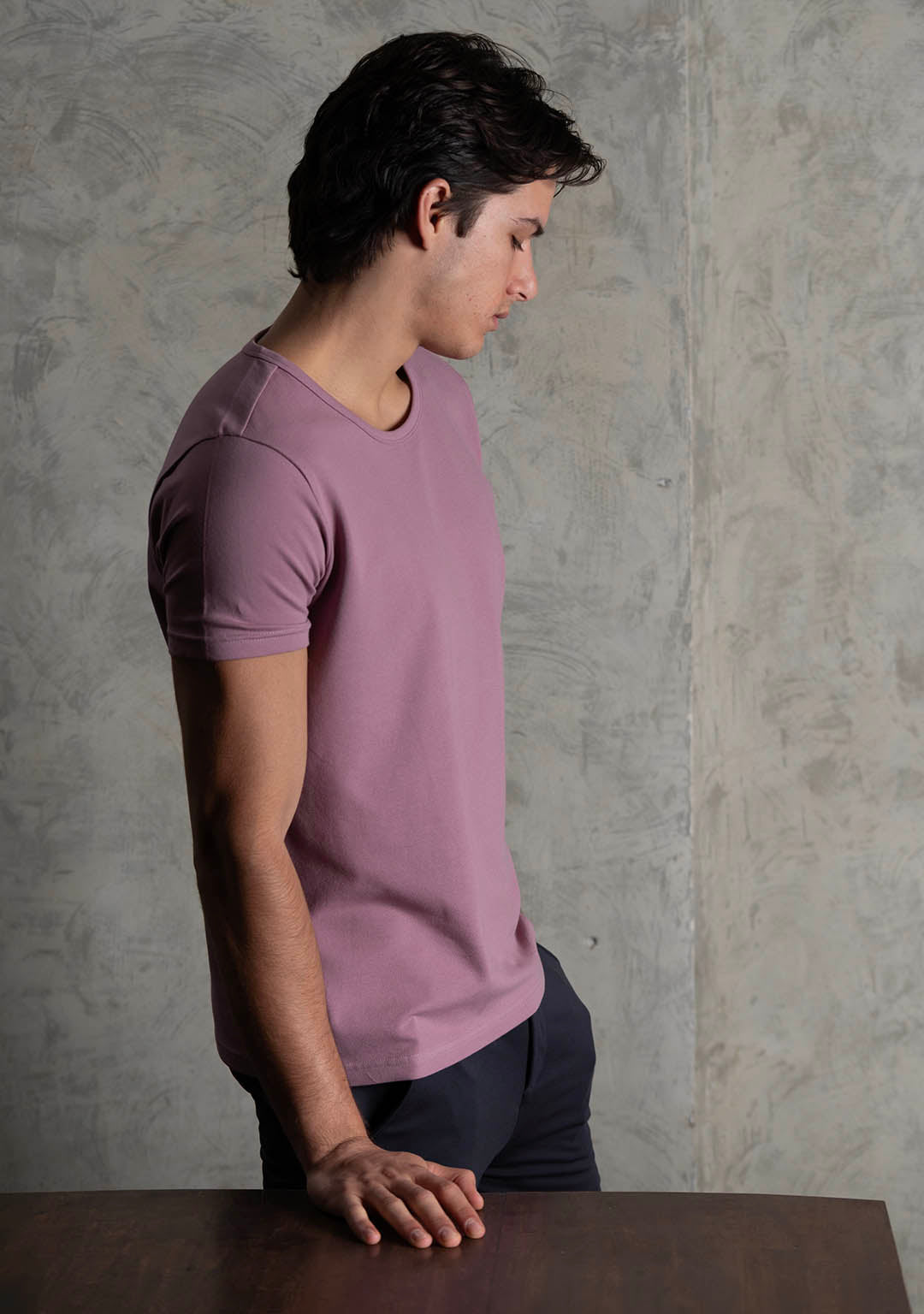 Piqué T-Shirt in Dusky Orchid - Aristobrat