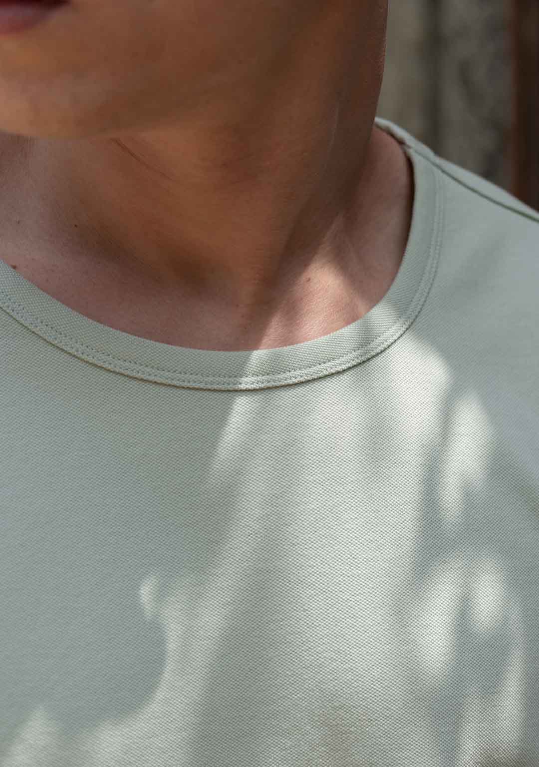 Piqué T-Shirt in Light Mint