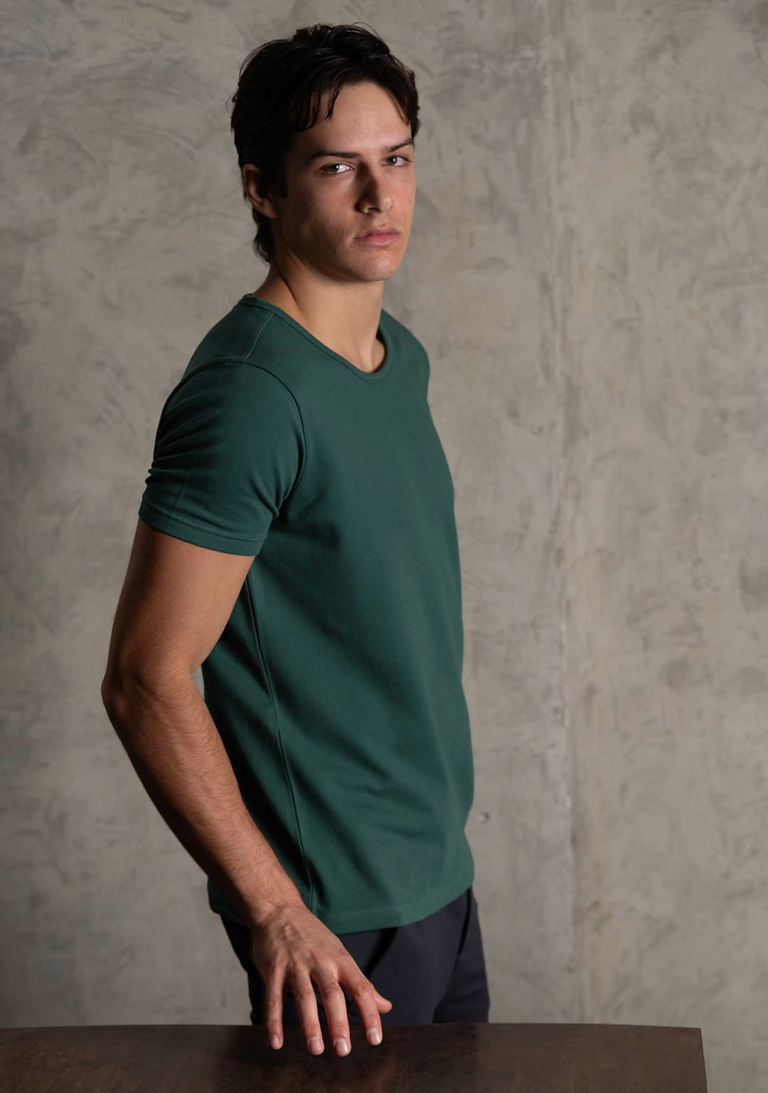 Piqué T-Shirt in Pacific Green