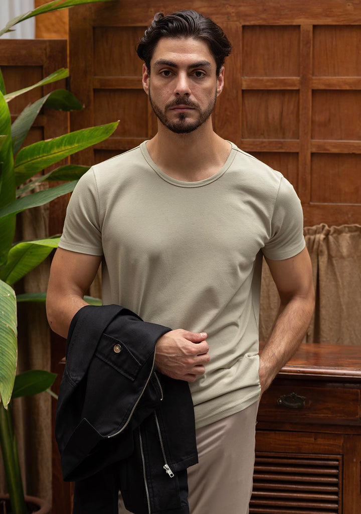 Piqué T-Shirt in Pelican