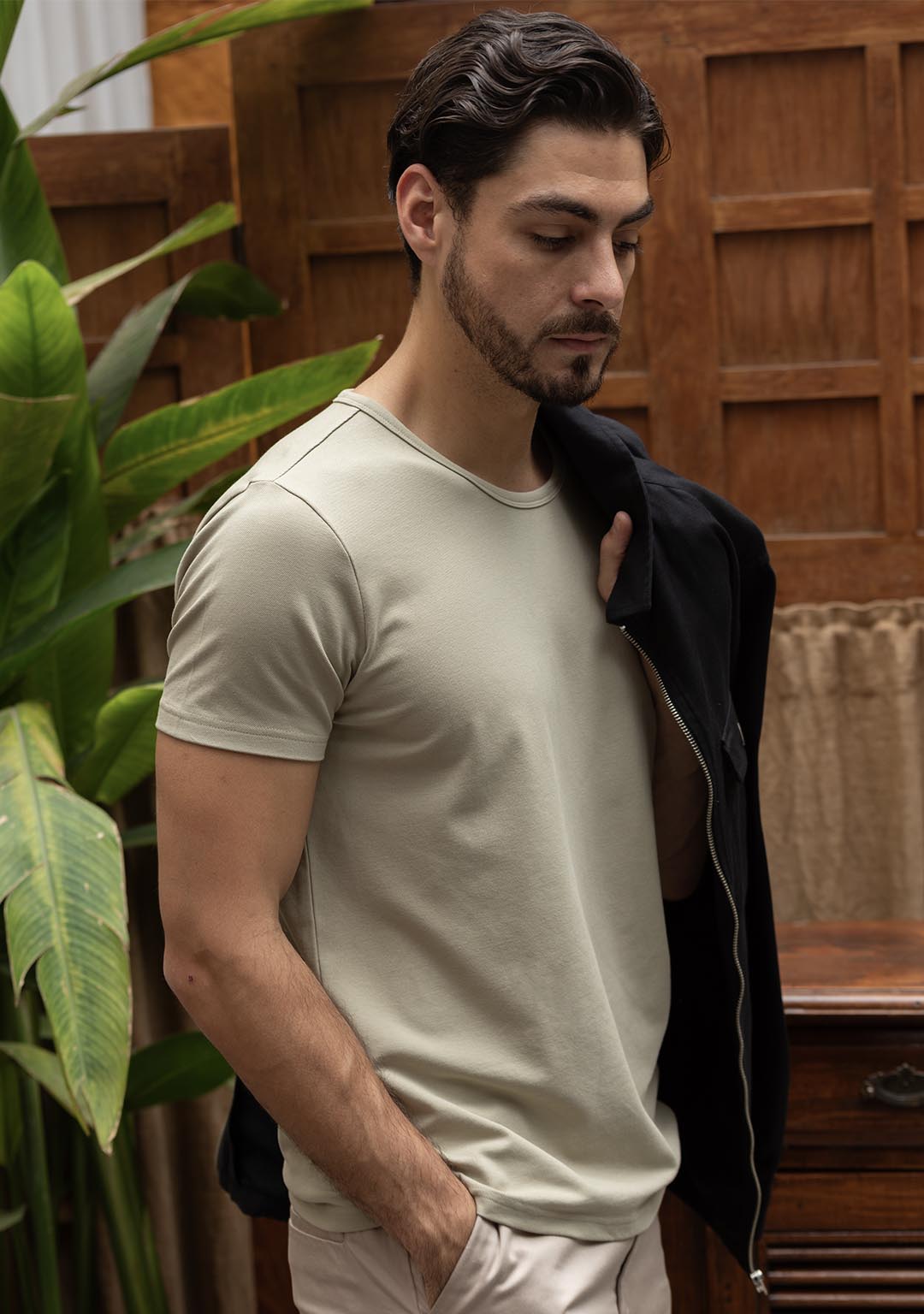 Piqué T-Shirt in Pelican