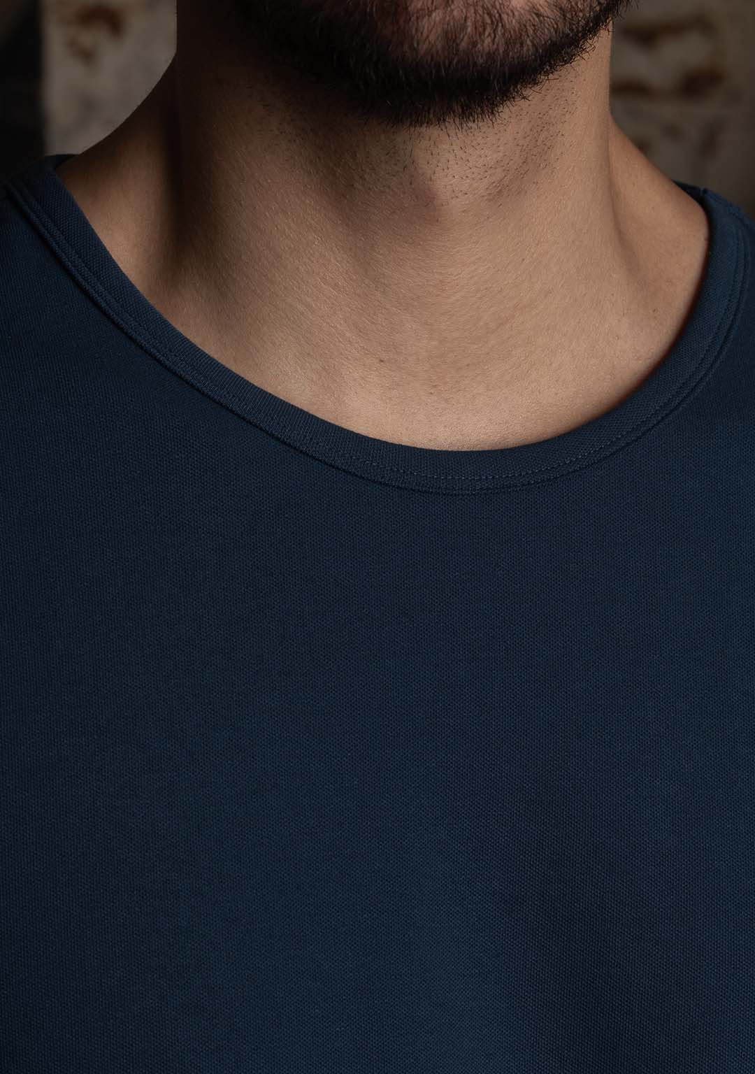 Piqué T-Shirt in Titan Blue
