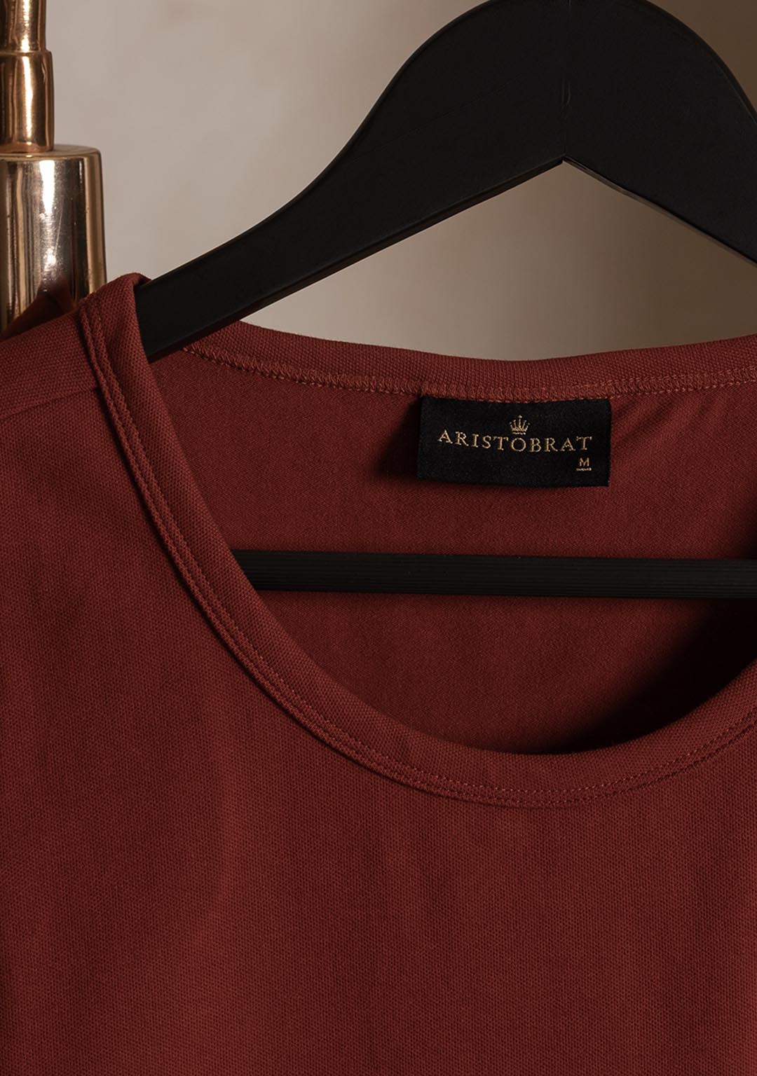 Piqué T-Shirt in Terracotta