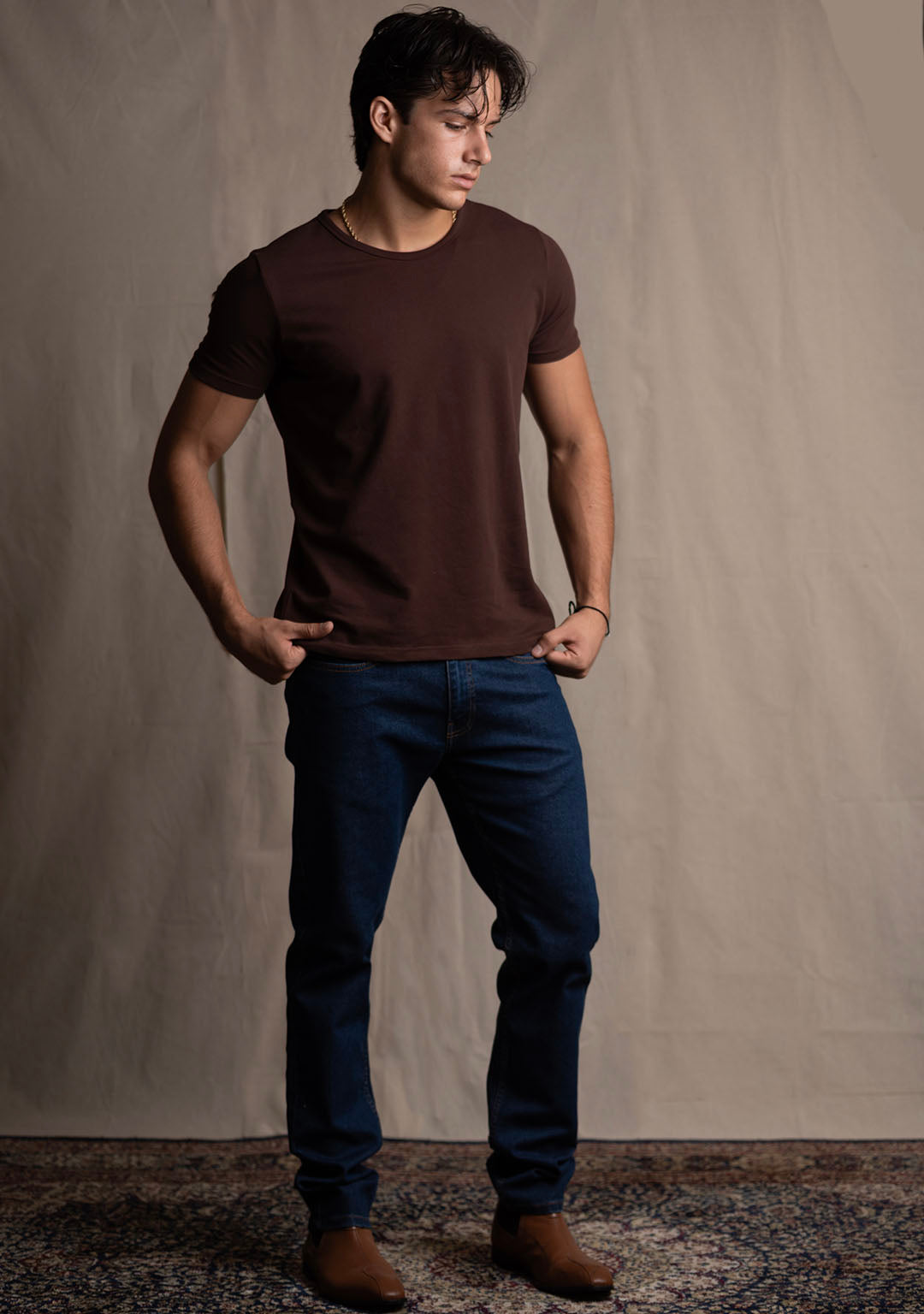 Piqué T-Shirt in Tiramisu
