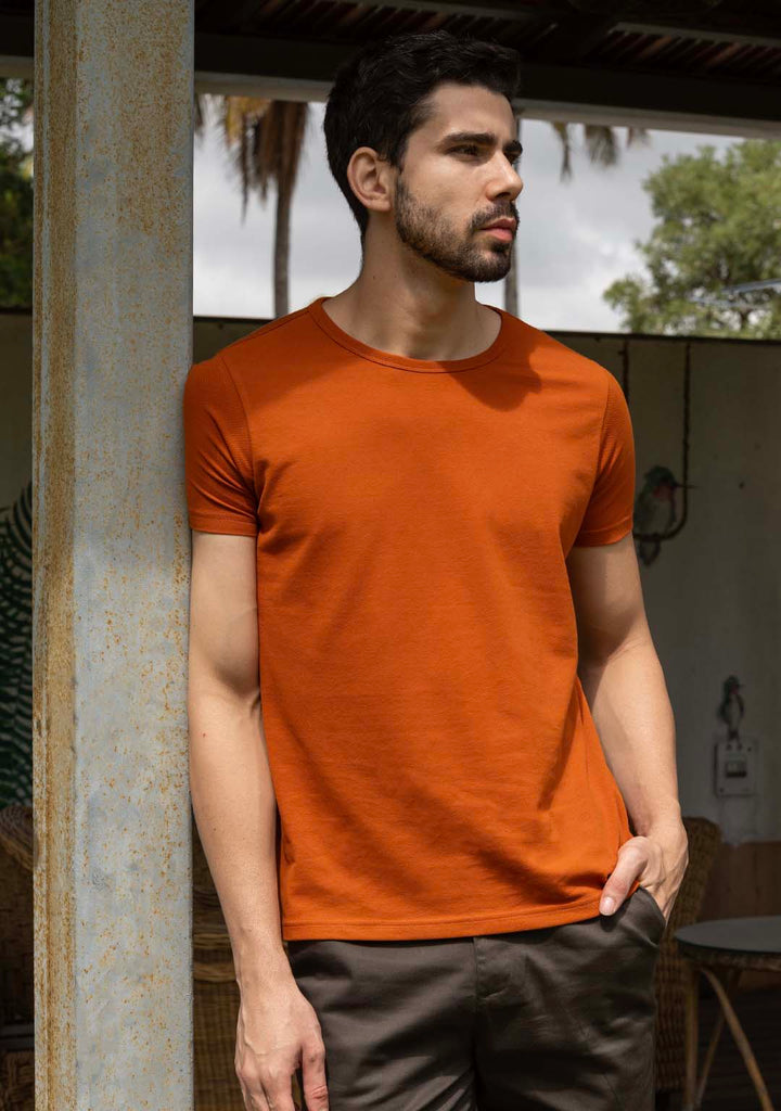 Piqué T-Shirt in Hawaiian Sunset