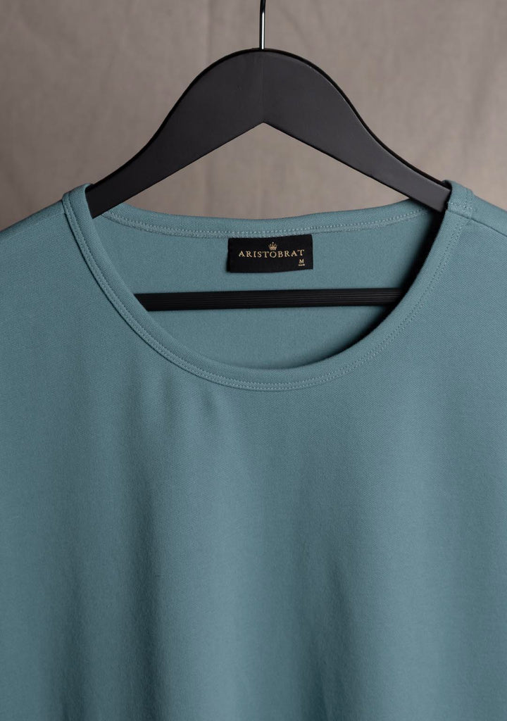 Piqué T-Shirt in Blue Marine