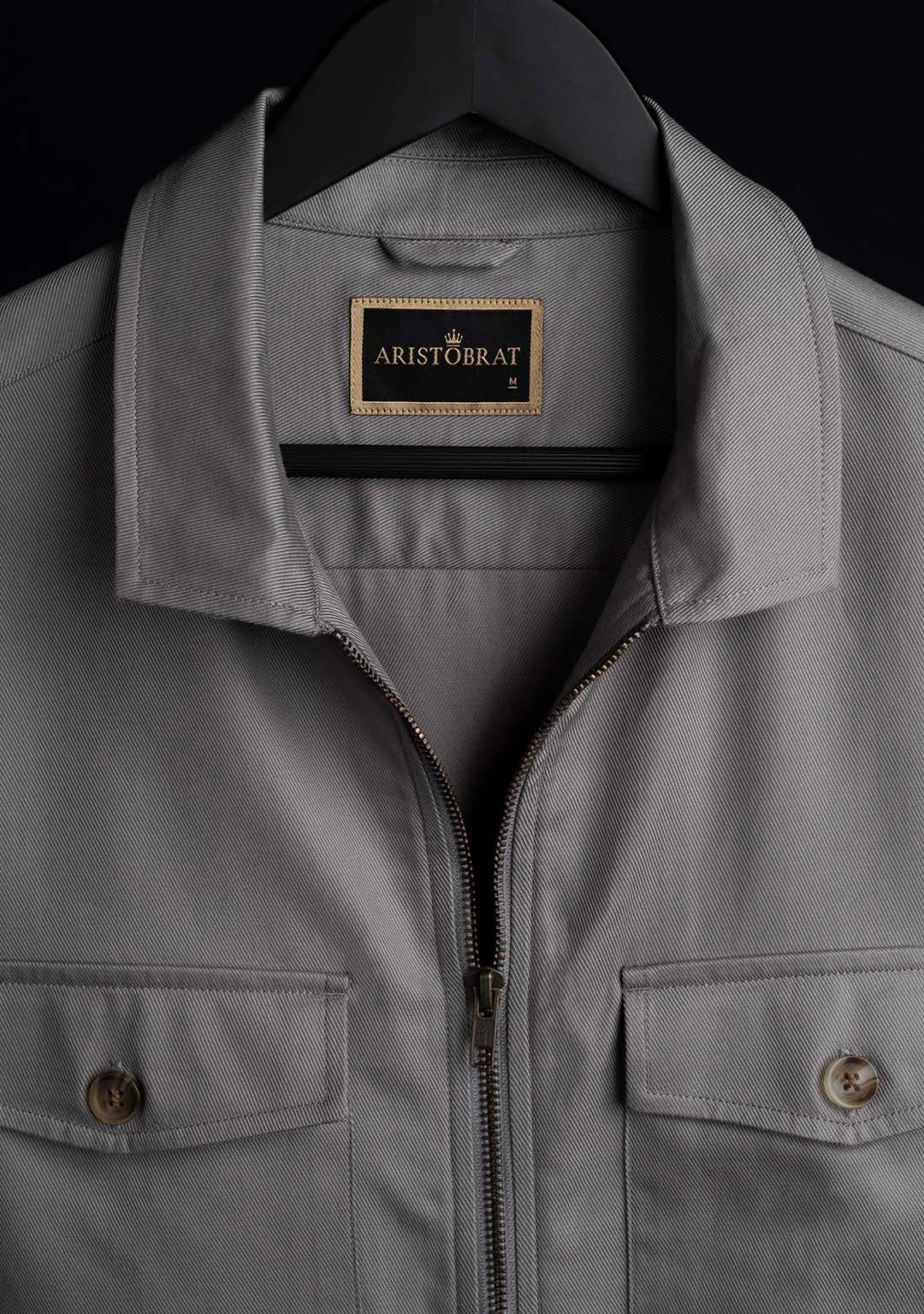 Shacket in Neutral Gray