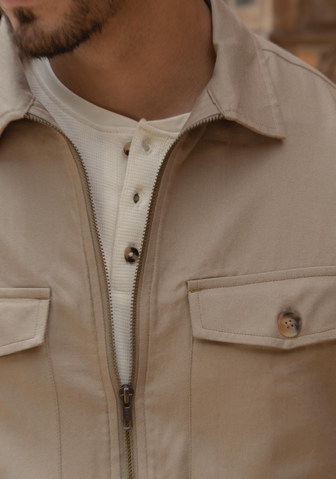Shacket in Timberwolf
