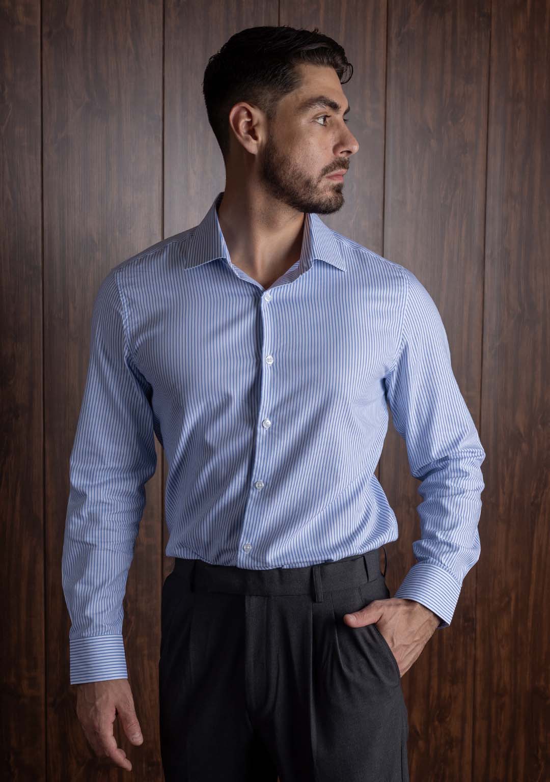 Striped Shirt in Parisian Blue