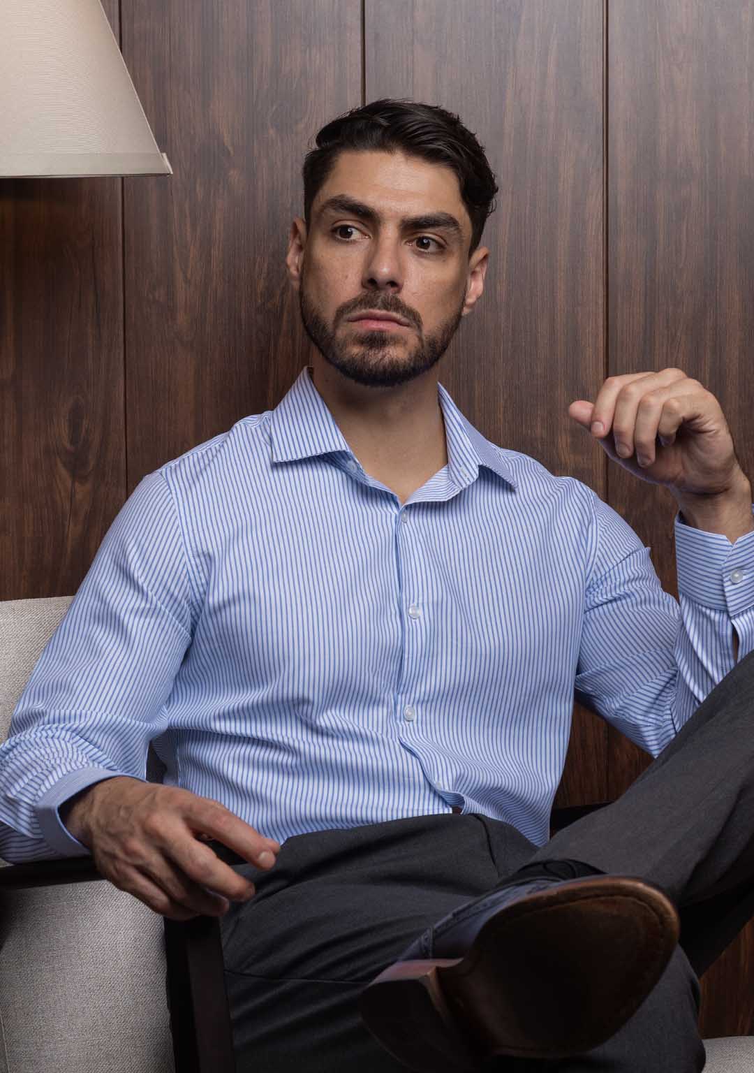 Striped Shirt in Parisian Blue