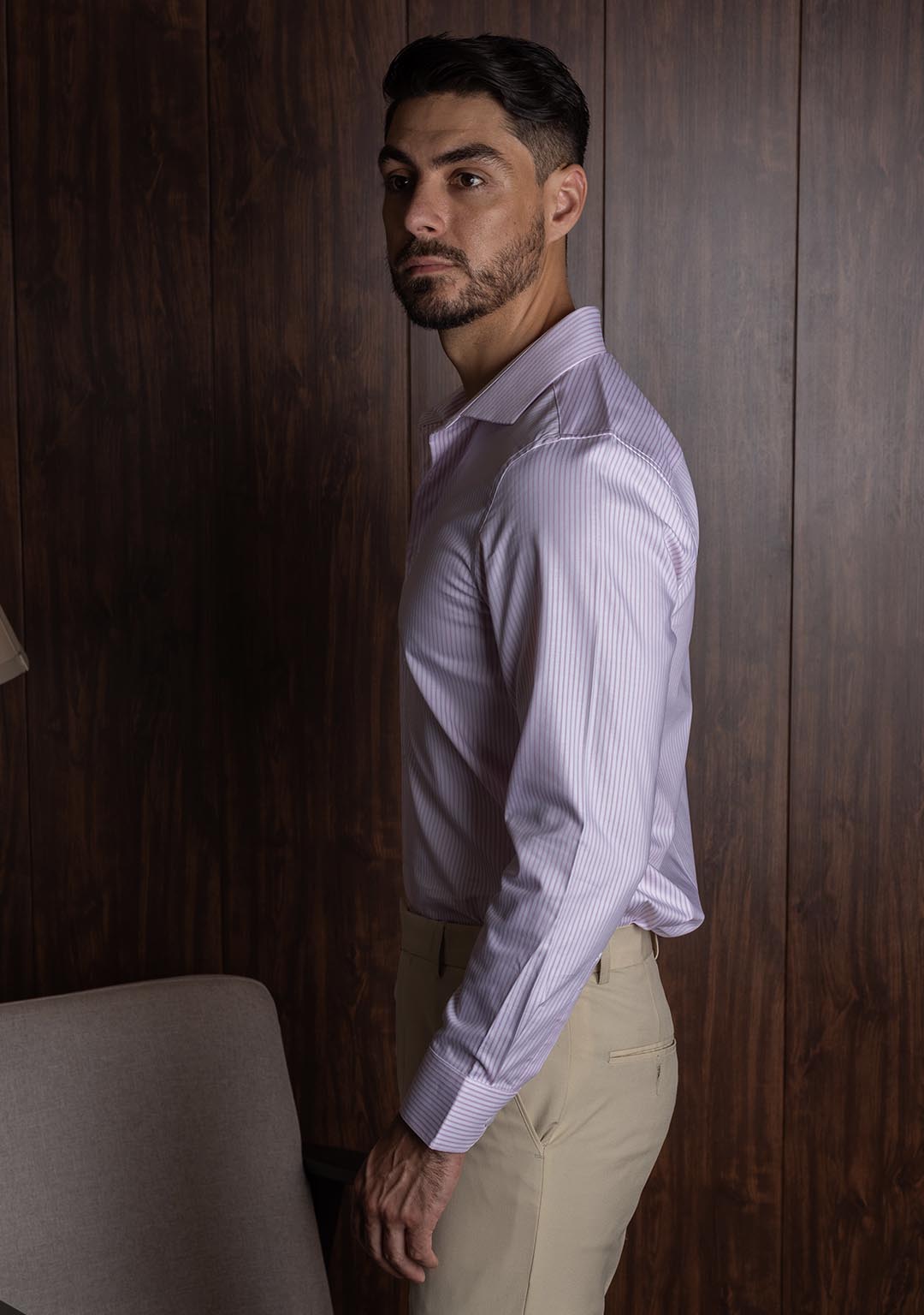 Striped Shirt in Seashell Pink