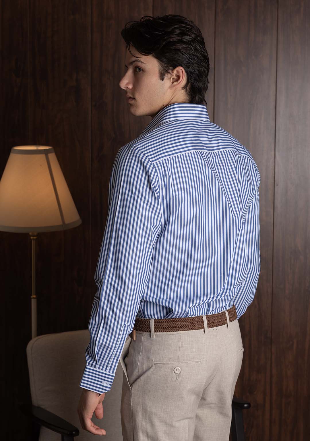 Striped Shirt in Estate Blue