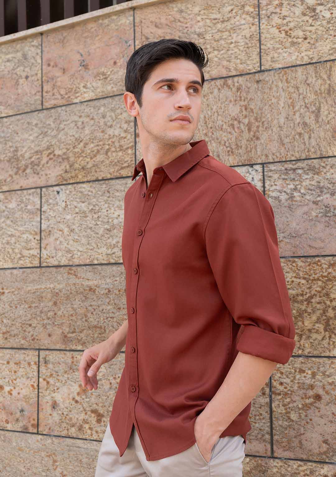 Tencel™ Shirt in Auburn