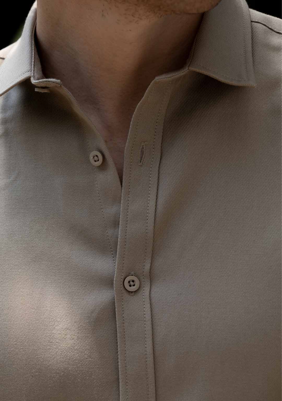 Tencel™ Shirt in Vintage Khakhi