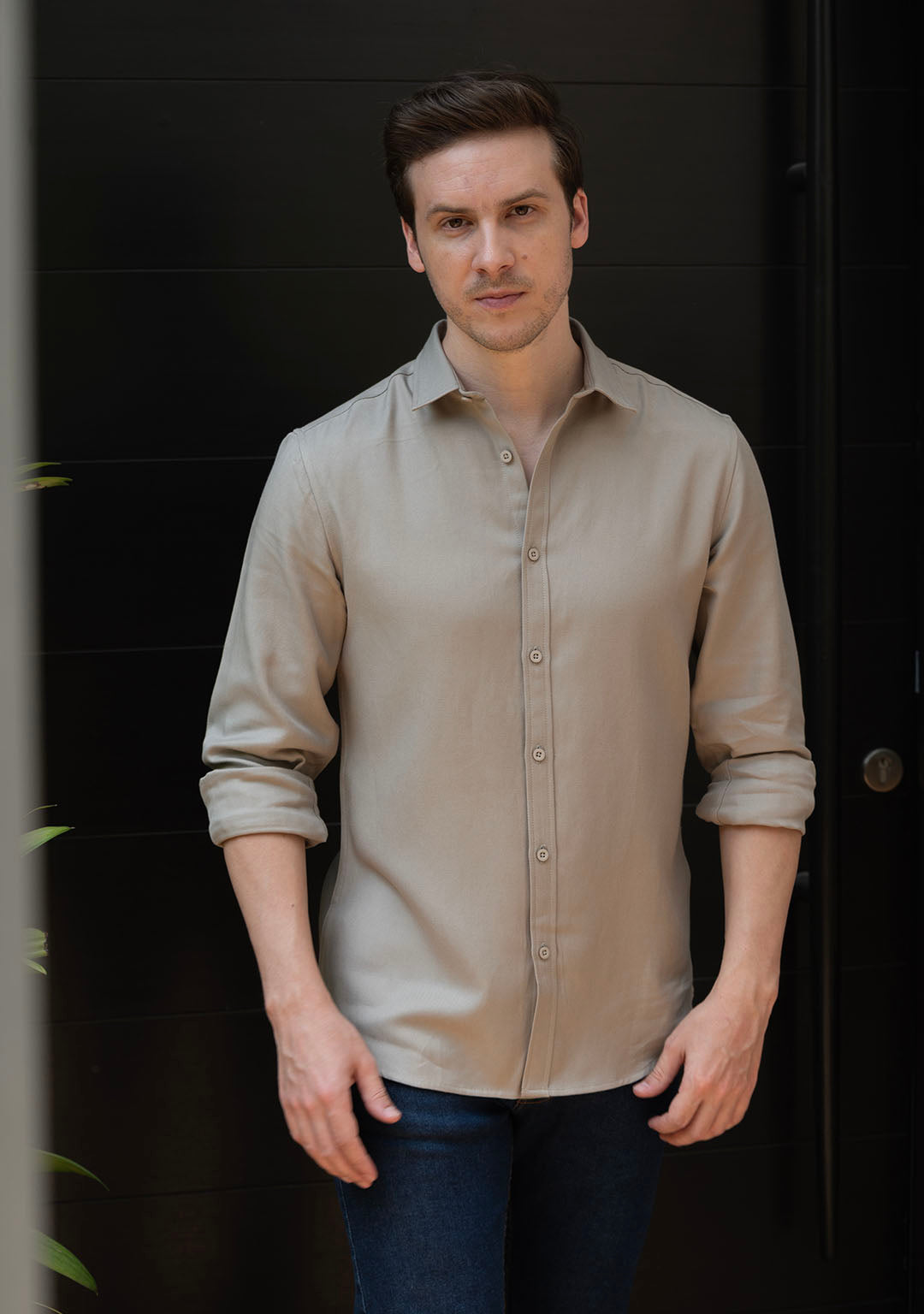 Tencel™ Shirt in Vintage Khakhi