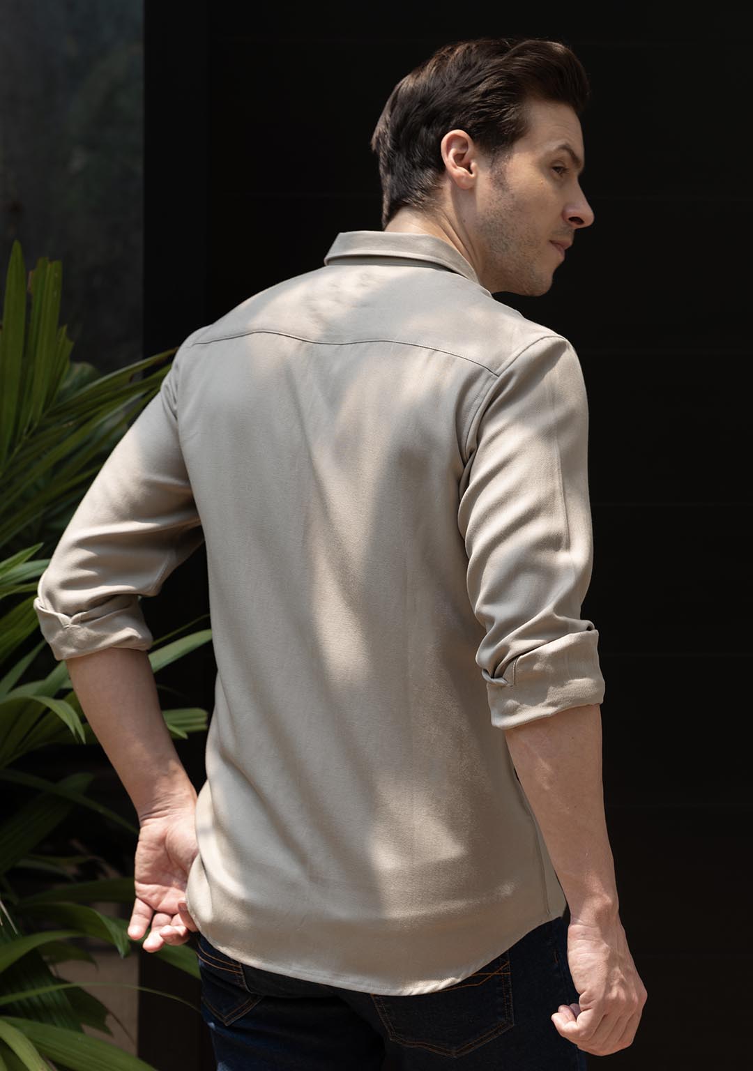 Tencel™ Shirt in Vintage Khakhi