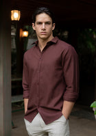 Tencel™ Shirt in Bitter Chocolate