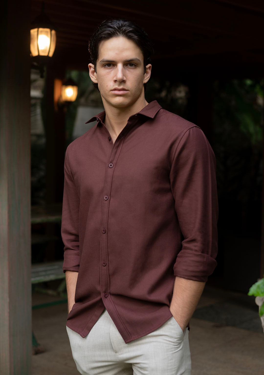 Tencel™ Shirt in Bitter Chocolate