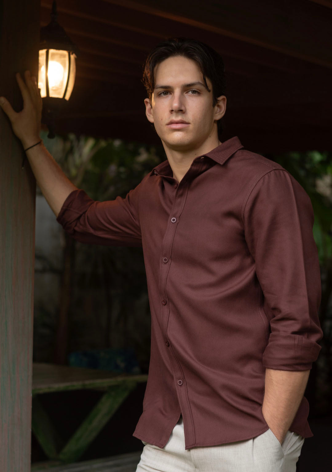 Tencel™ Shirt in Bitter Chocolate