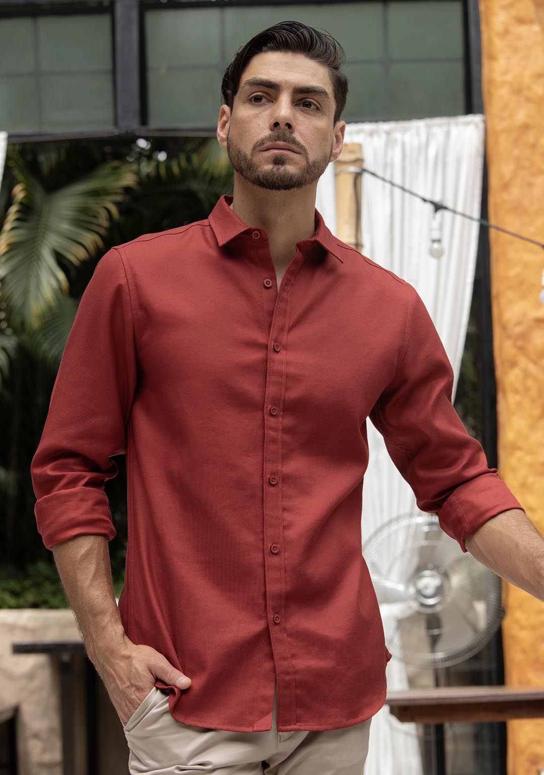 Tencel™ Shirt in Burnt Sienna