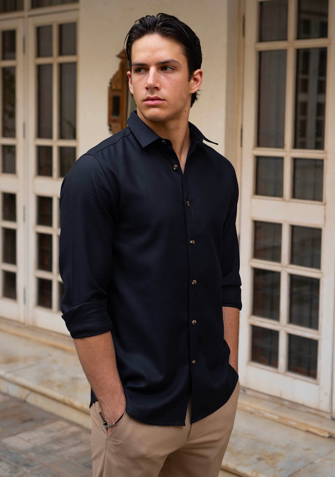Tencel™ Shirt in Midnight Blue